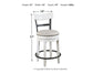 Valebeck Counter Height Upholstered Swivel Bar Stool with Contoured Back