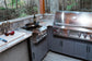OPEN AIR OUTDOOR KITCHENS - L SHAPED (LARGE PREP AREA WITH SINK)