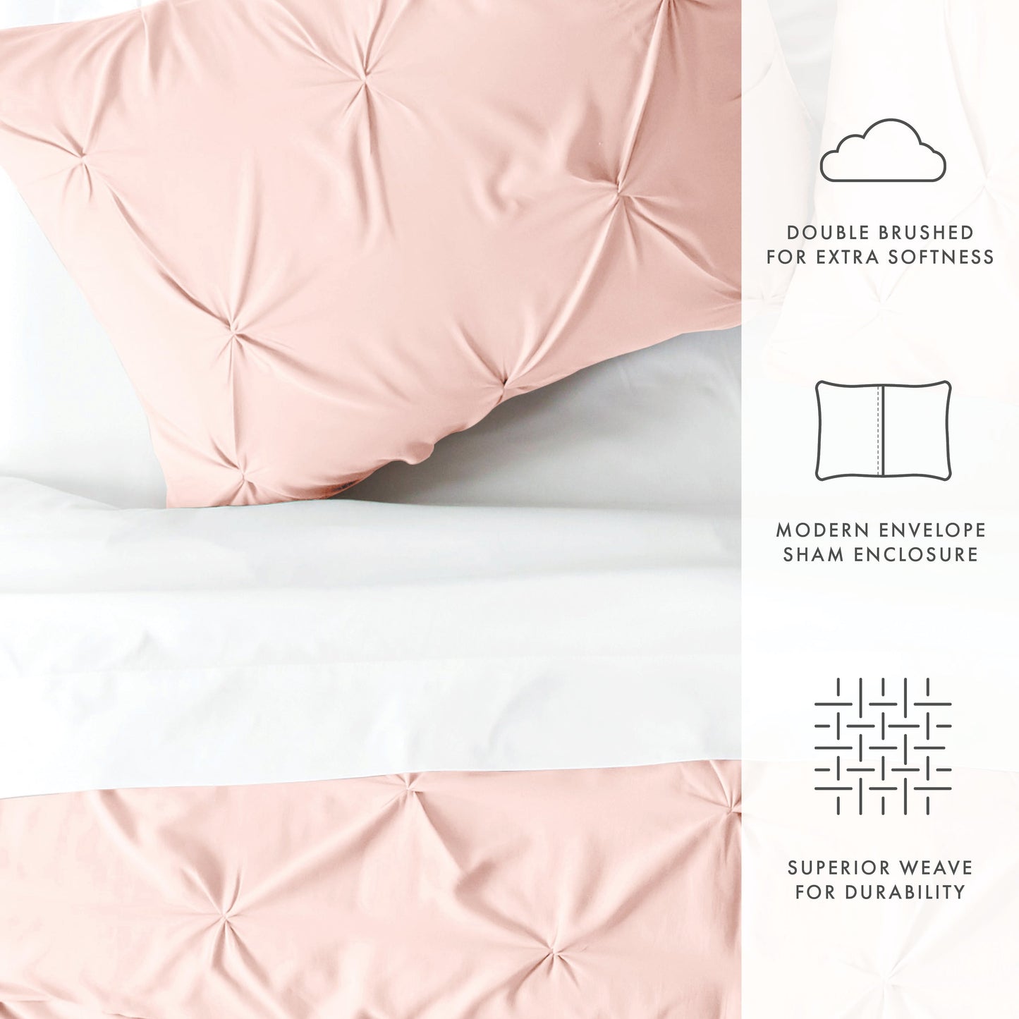 Pinch Pleat Duvet Cover Set