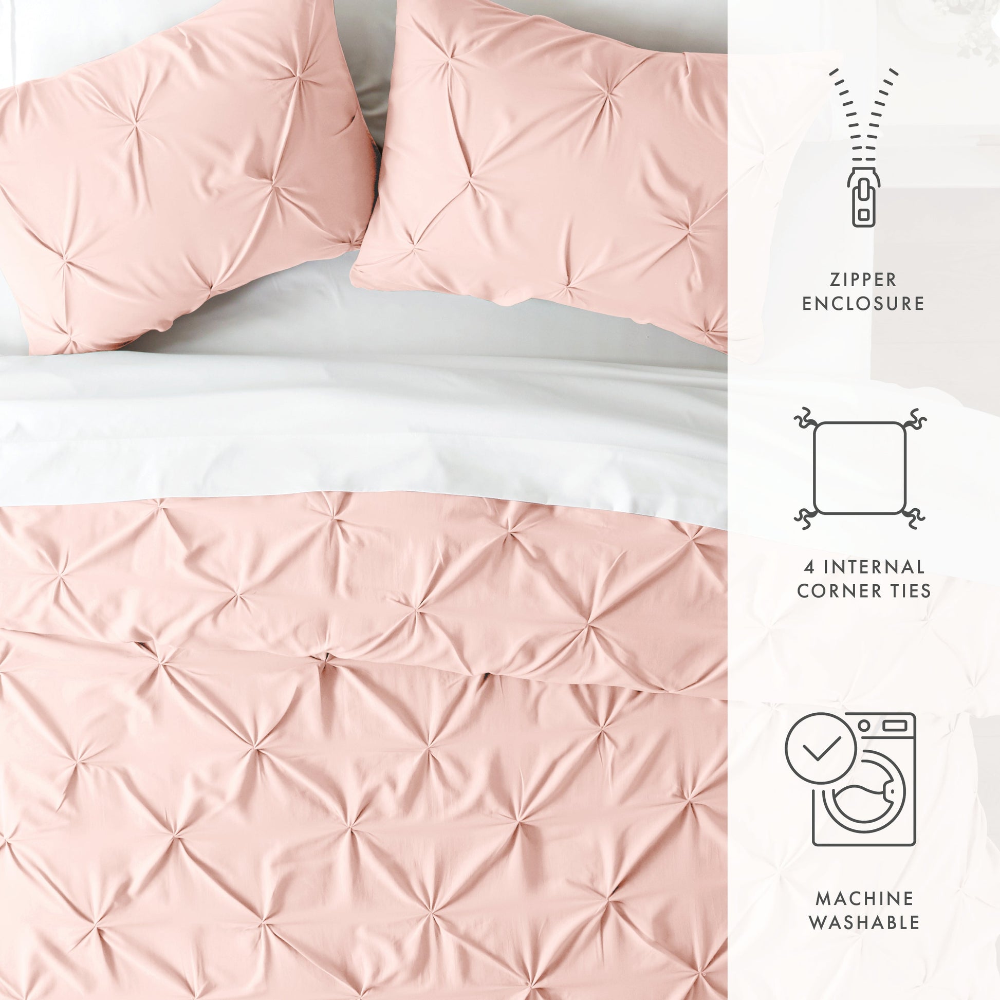 Pinch Pleat Duvet Cover Set