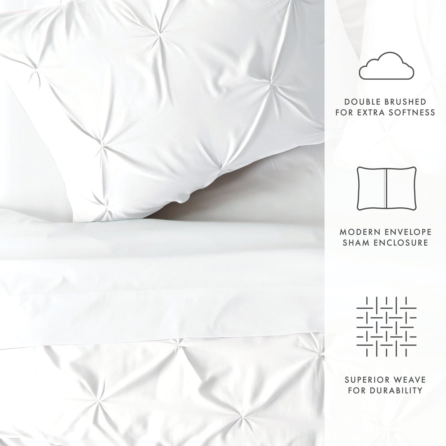 Pinch Pleat Duvet Cover Set