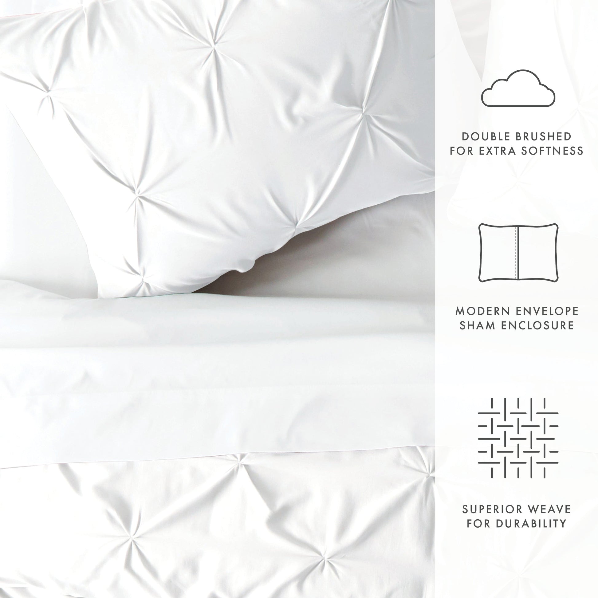 Pinch Pleat Duvet Cover Set