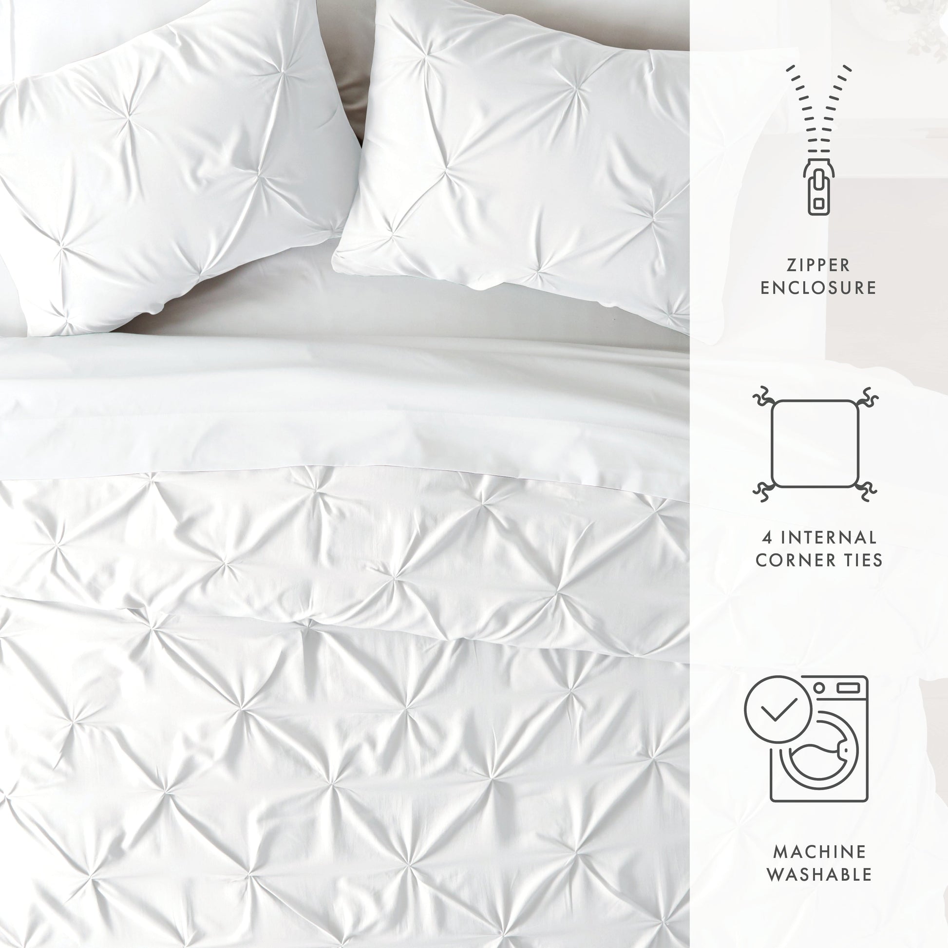 Pinch Pleat Duvet Cover Set
