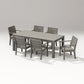 Polywood - Latitude 7-Piece Arm Chair Dining Set - Parsons 84" - FREE SHIPPING