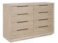 Universal - Sable & Desert-Modern Desert Eight Drawer Dresser