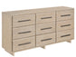 Universal - Sable & Desert-Modern Desert Nine Drawer Dresser