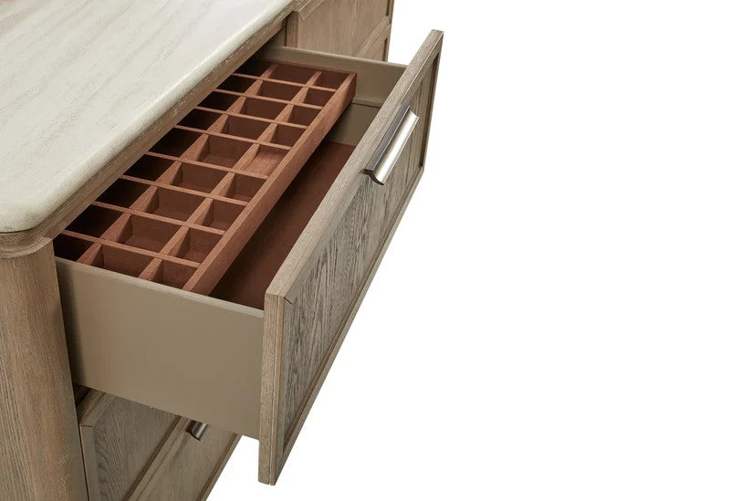 Trilogy - Toffee Dresser with Oak Veneer Drawer Fronts