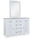 High Tide - 6 Drawer/2 Door Dresser & Mirror in Chalk & White