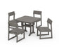 Polywood - EDGE 5-Piece Farmhouse Trestle Side Chair Dining Set - FREE SHIPPING