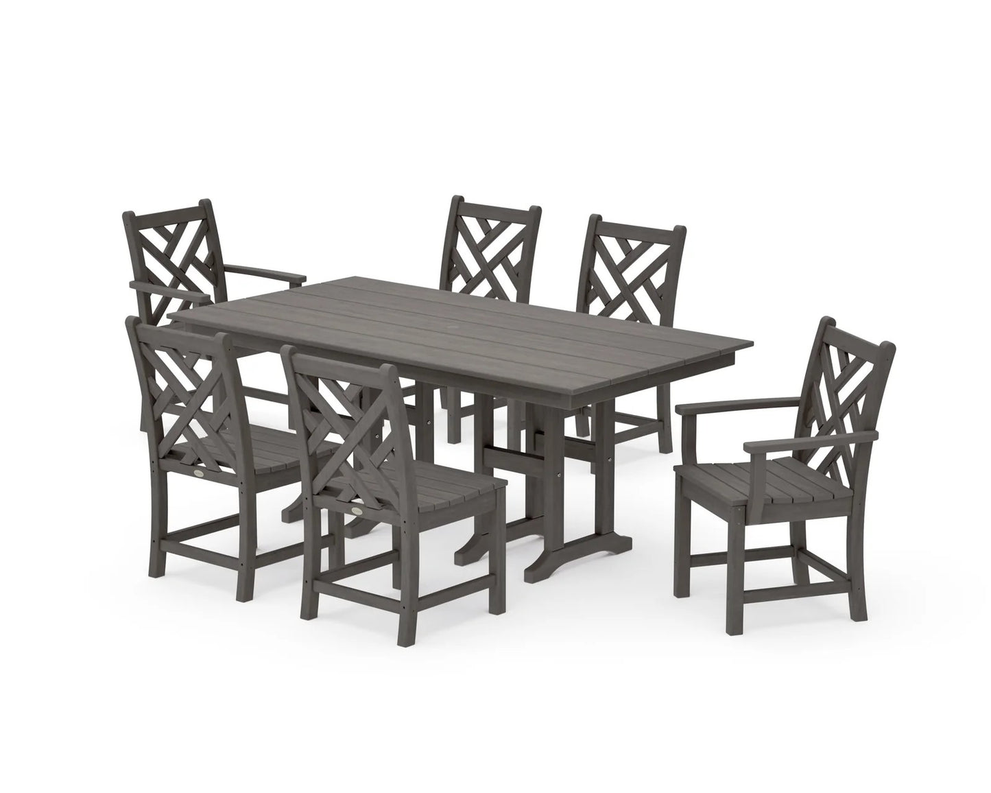 Polywood - Chippendale 7-Piece Farmhouse Dining Set - FREE SHIPPING