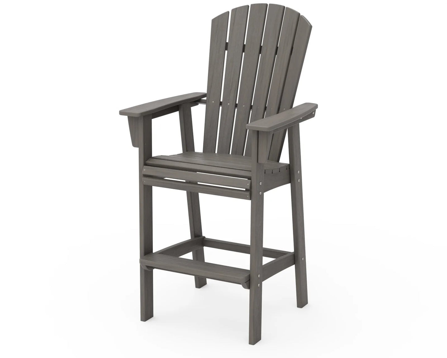 Polywood - Nautical Curveback Adirondack Bar Chair - FREE SHIPPING
