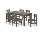 Polywood - Modern Studio Plaza Chair 7-Piece Parsons Table Dining Set - FREE SHIPPING