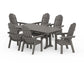 Polywood - Vineyard Curveback Adirondack 7-Piece Dining Set with Trestle Legs - FREE SHIPPING