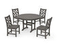 Polywood - Chippendale 5-Piece Round Farmhouse Side Chair Dining Set - FREE SHIPPING