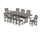 Polywood - Lakeside 9-Piece Farmhouse Dining Set with Trestle Legs - FREE SHIPPING