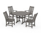 Polywood - Vineyard 5-Piece Round Dining Set with Trestle Legs - FREE SHIPPING