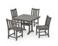Polywood - Traditional Garden 5-Piece Farmhouse Trestle Dining Set - FREE SHIPPING