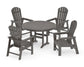 Polywood - South Beach 5-Piece Round Farmhouse Dining Set - FREE SHIPPING
