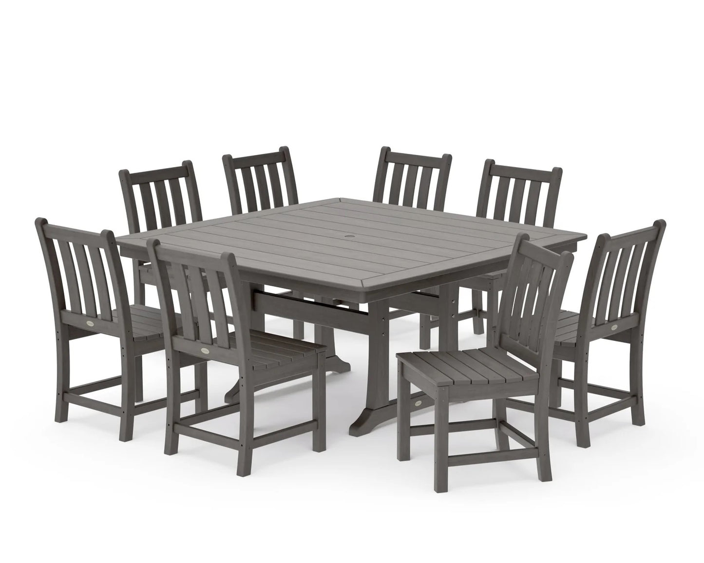 Polywood - Traditional Garden 9-Piece Nautical Trestle Dining Set - FREE SHIPPING