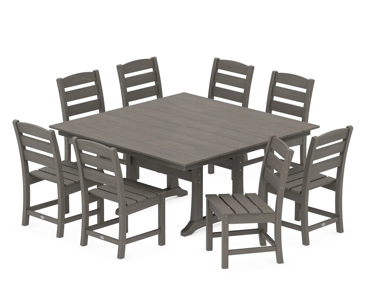 Polywood - Lakeside 9-Piece Farmhouse Trestle Dining Set - FREE SHIPPING