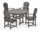 Polywood - Palm Coast 5-Piece Round Farmhouse Dining Set - FREE SHIPPING