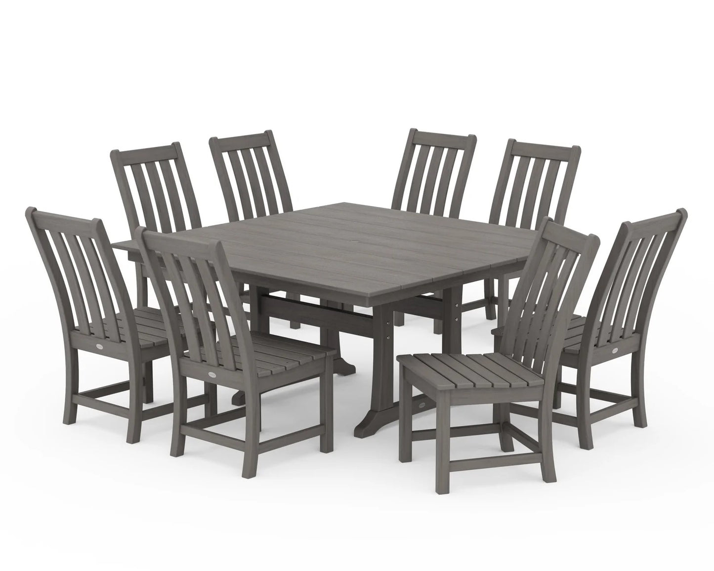 Polywood - Vineyard 9-Piece Farmhouse Trestle Dining Set - FREE SHIPPING
