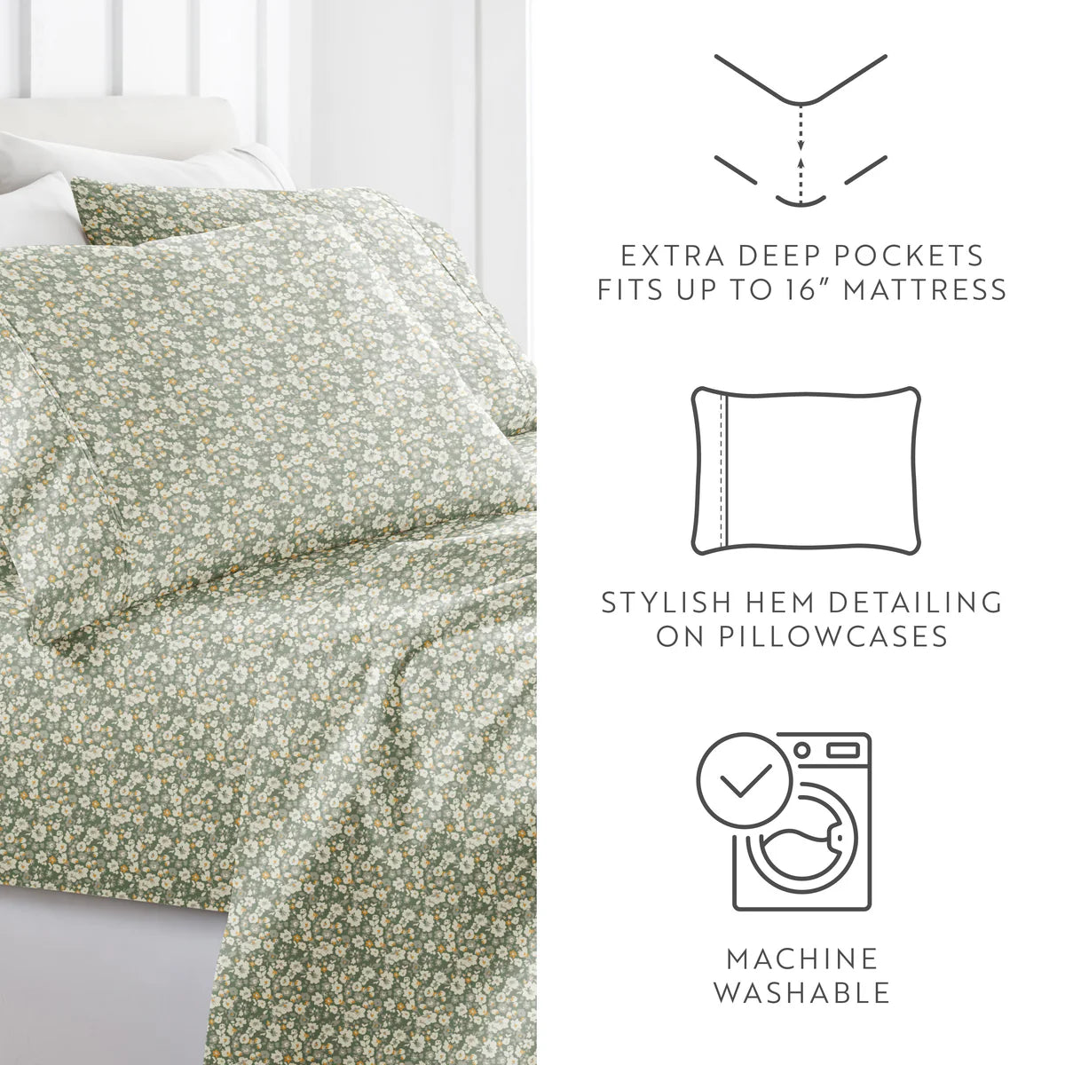 Floral Dream 4-Piece Patterned Sheet Set