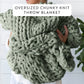 Chunky Hand-Knit Oversized Throw Blanket
