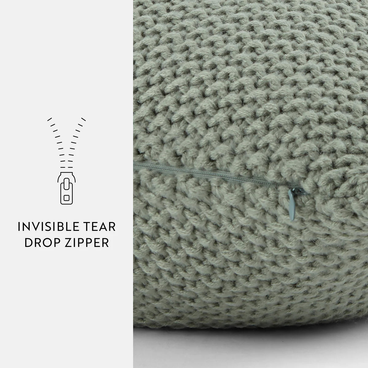 Seed Stitch Knit Acrylic Decor Throw Pillow Cover