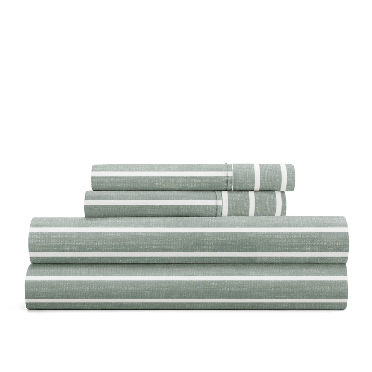 Distressed Awning Stripe 4-Piece Patterned Sheet Set