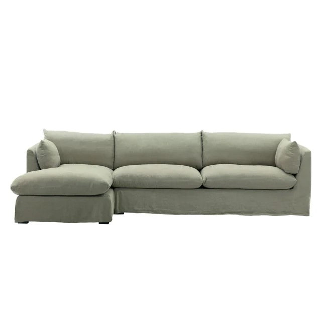 Otis 2 Piece Chaise Sectional Frame LAF w/ Slipcover Finishes