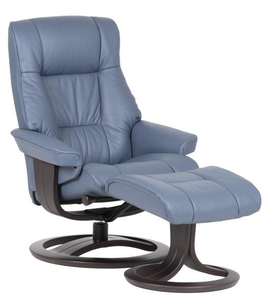 H2 SEATING - MAGIC LEATHER RECLINER WITH OTTOMAN LARGE