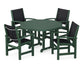 Polywood - Coastal 5-Piece Round Farmhouse Dining Set - FREE SHIPPING