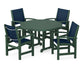 Polywood - Coastal 5-Piece Round Farmhouse Dining Set - FREE SHIPPING