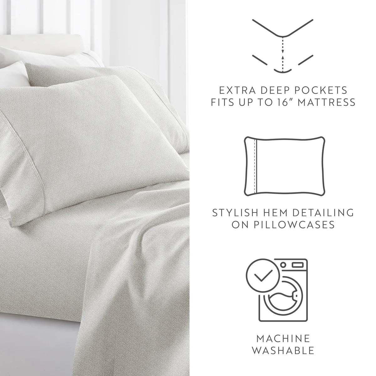 Modern Circles 4-Piece Patterned Sheet Set