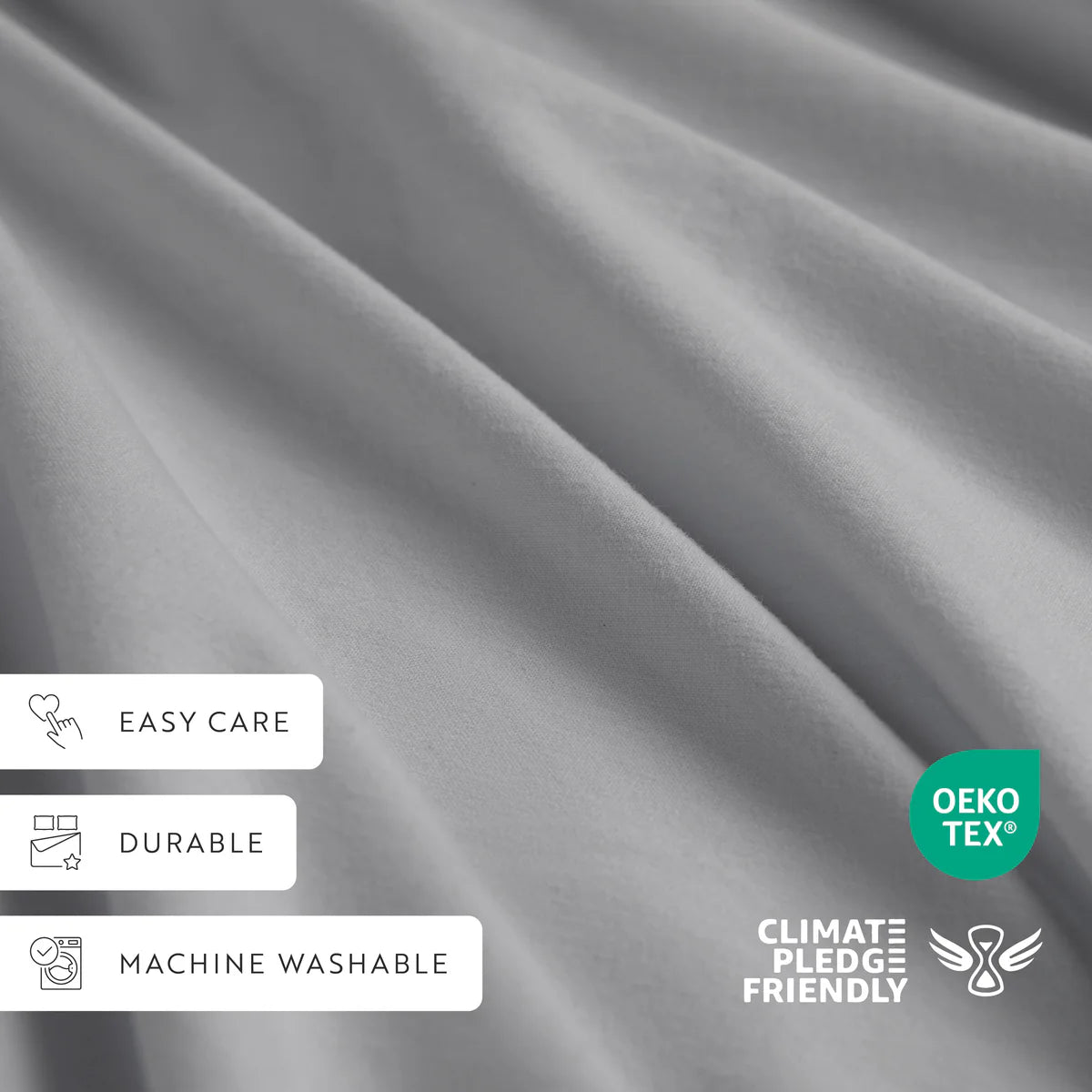 4-Piece 100% Cotton Percale Sheet Set