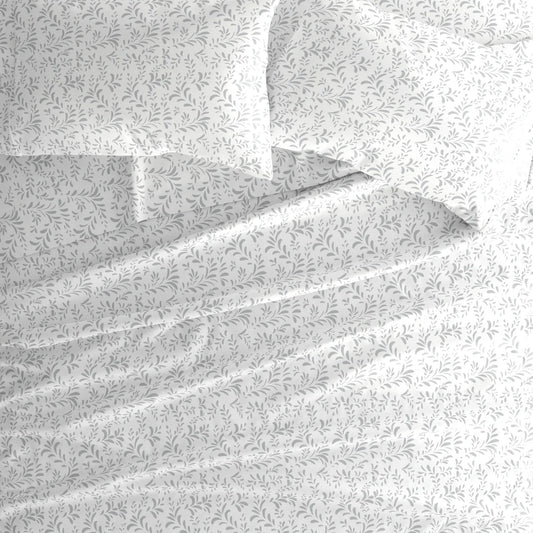 Burst of Vines 4-Piece Patterned Sheet Set
