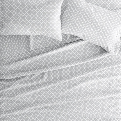 Quatrefoil 4-Piece Patterned Sheet Set