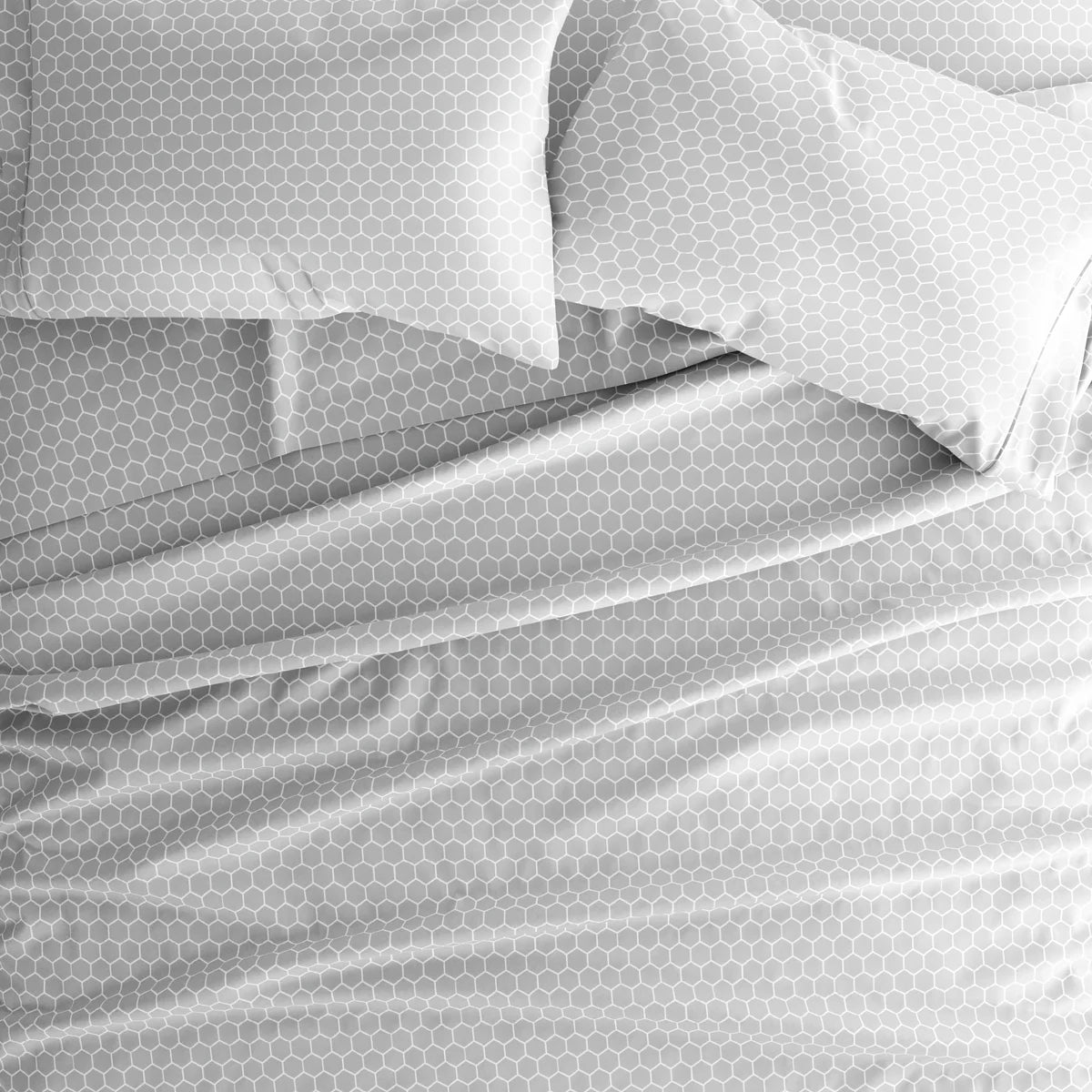 Honeycomb 4-Piece Patterned Sheet Set