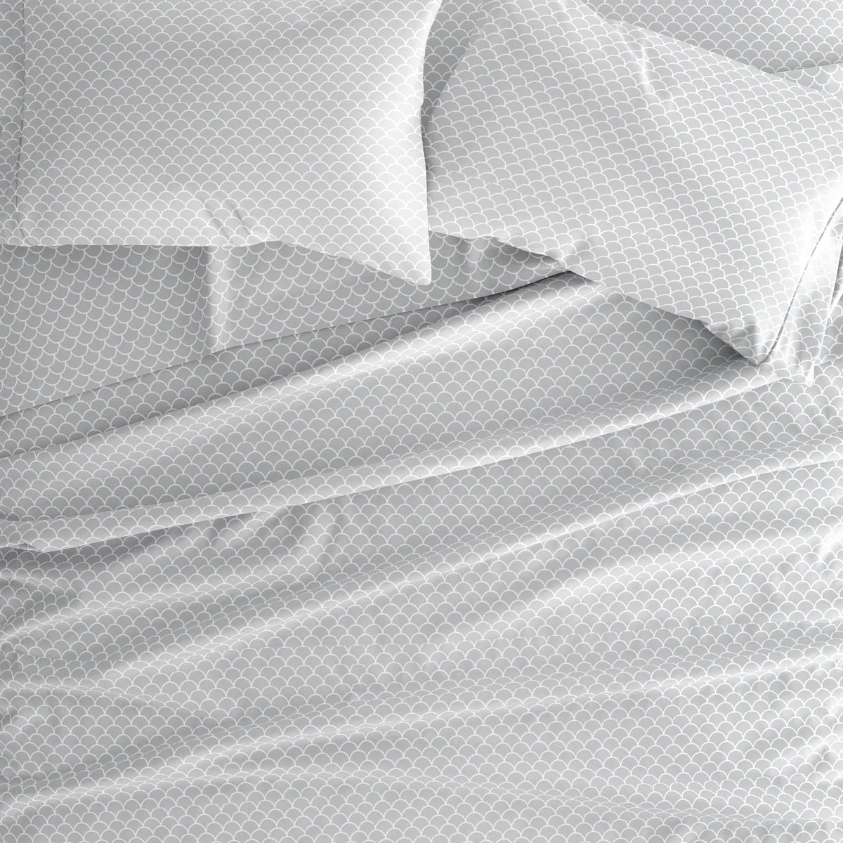Scallops 4-Piece Patterned Sheet Set