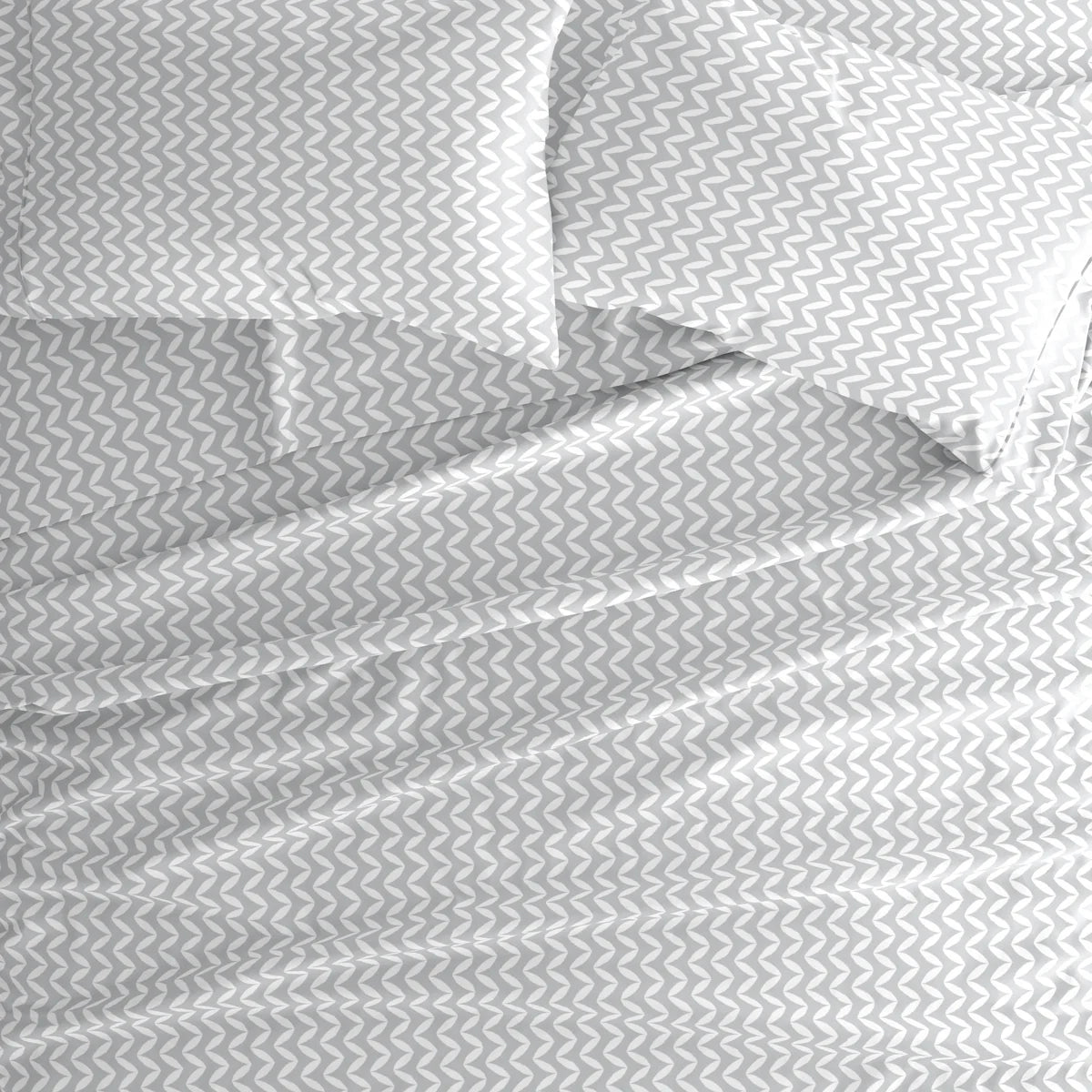 Puffed Chevron 4-Piece Patterned Sheet Set