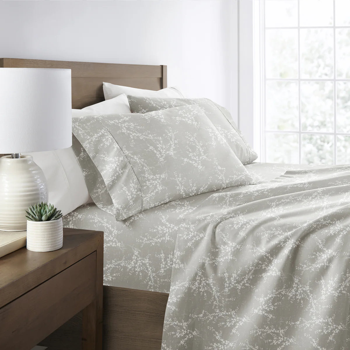 Distressed Willow 4-Piece Patterned Sheet Set
