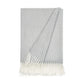 Herringbone Throw Blanket with Fringed Edges