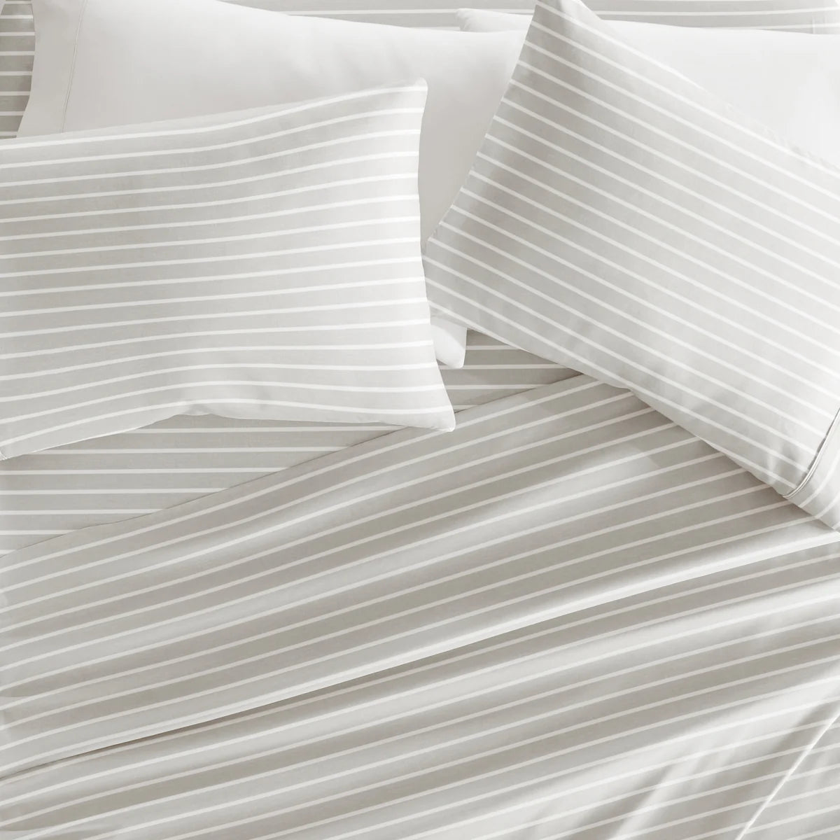 Distressed Awning Stripe 4-Piece Patterned Sheet Set