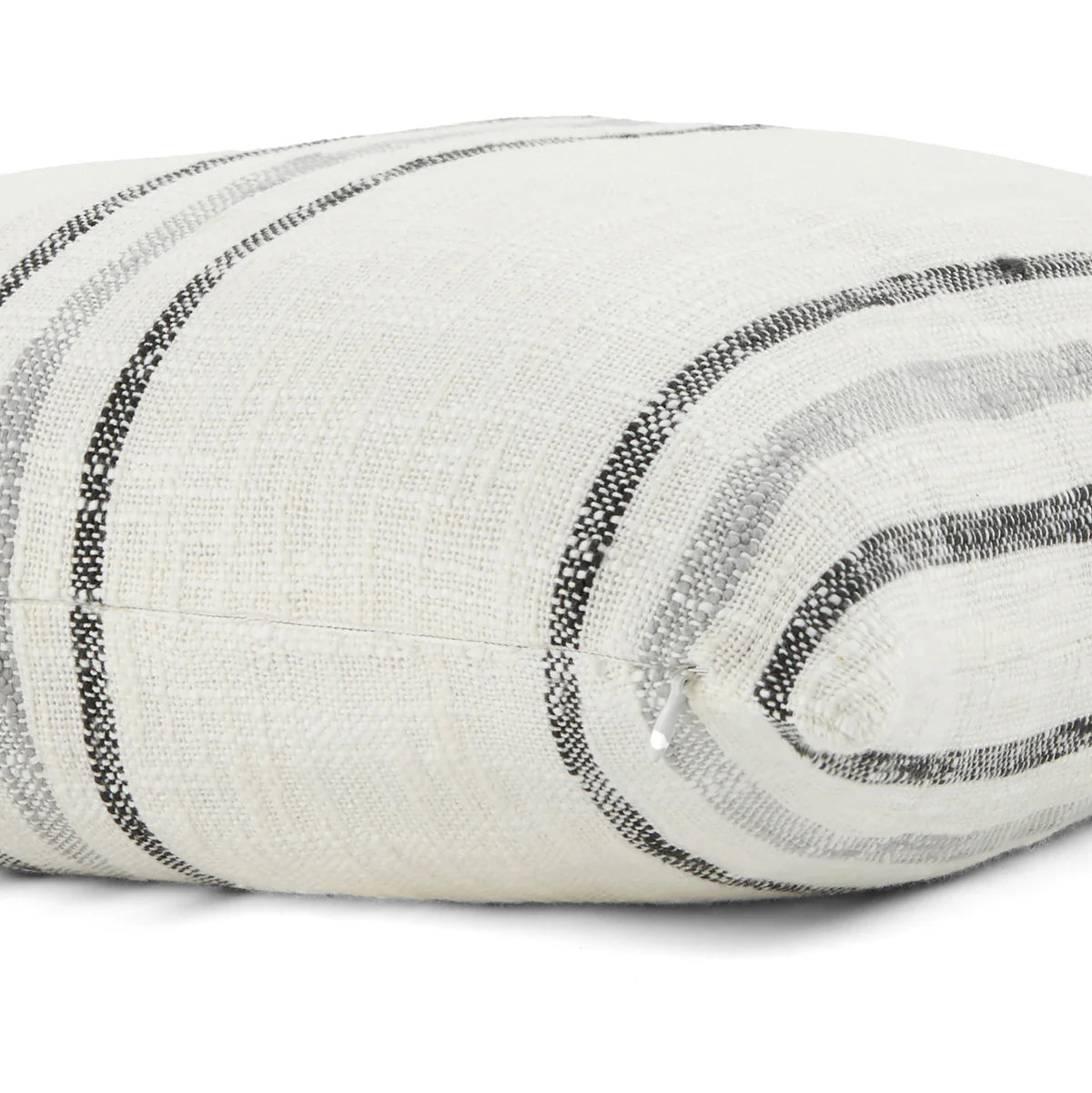 Framed Stripe Yarn-Dyed Cotton Decor Throw Pillow Cover