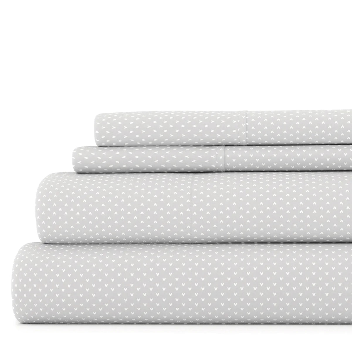 My Heart 4-Piece Patterned Sheet Set