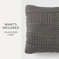 Cozy Chunky Knit Acrylic Decor Throw Pillow Cover