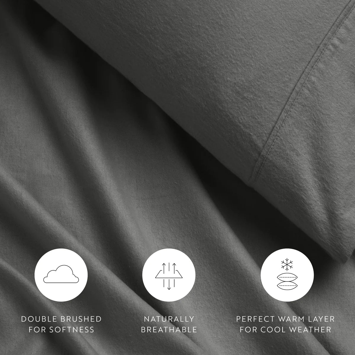 4-Piece 100% Cotton Flannel Sheet Set