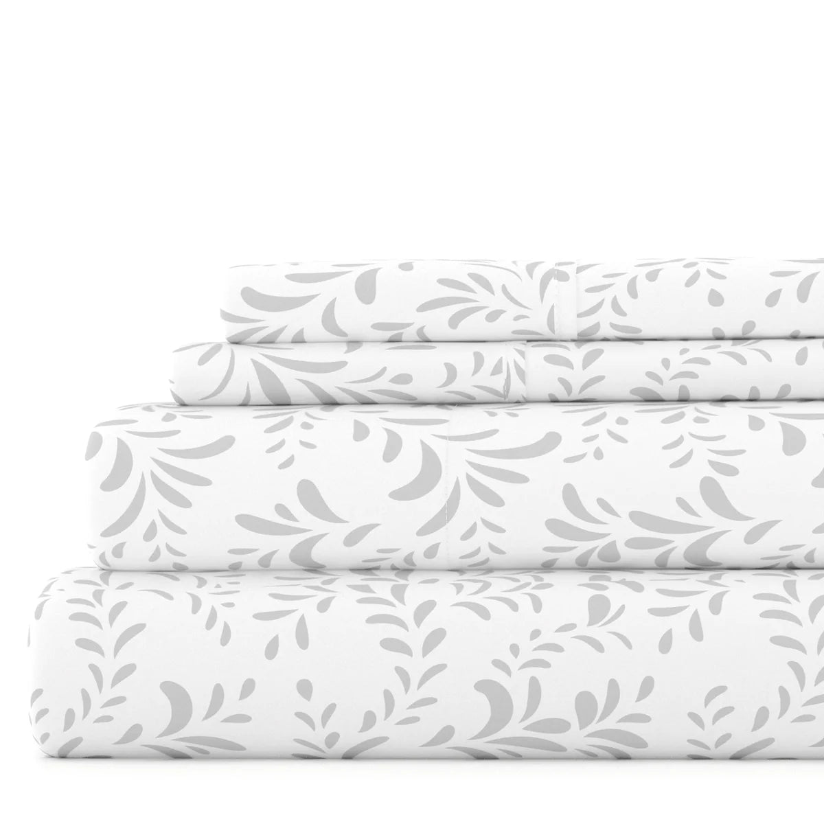 Burst of Vines 4-Piece Patterned Sheet Set