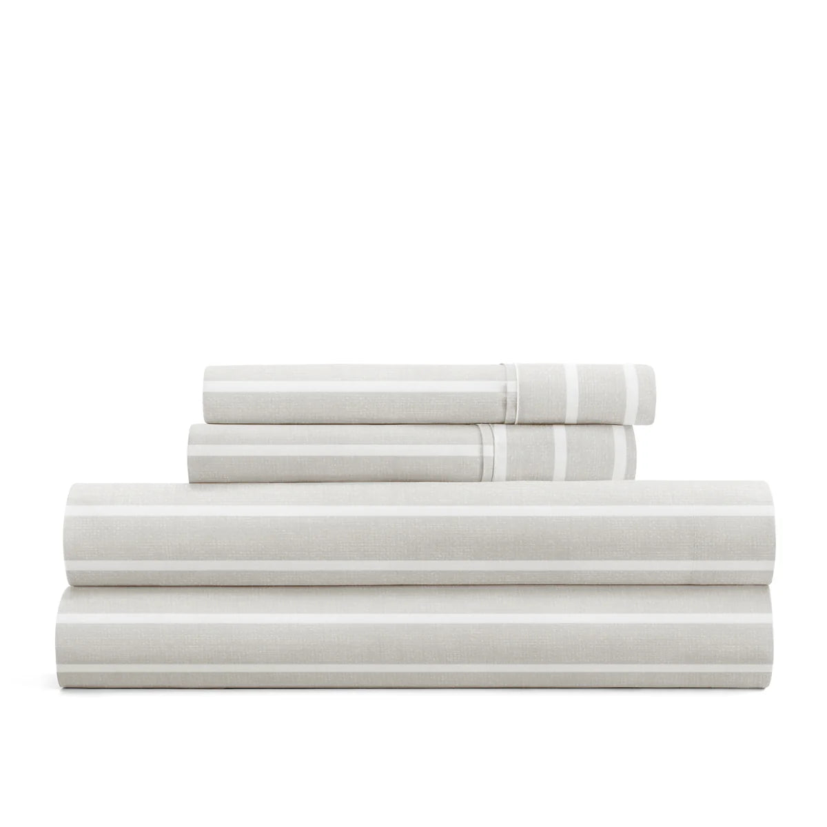 Distressed Awning Stripe 4-Piece Patterned Sheet Set